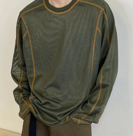Title 5, Camiseta manga longa verde militar retro fácil ...