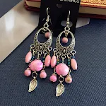 Brincos boho retrô étnicos em prata antiga europeia e americana, adicione um toque vintage e autêntico ao seu estilo. — foto 2