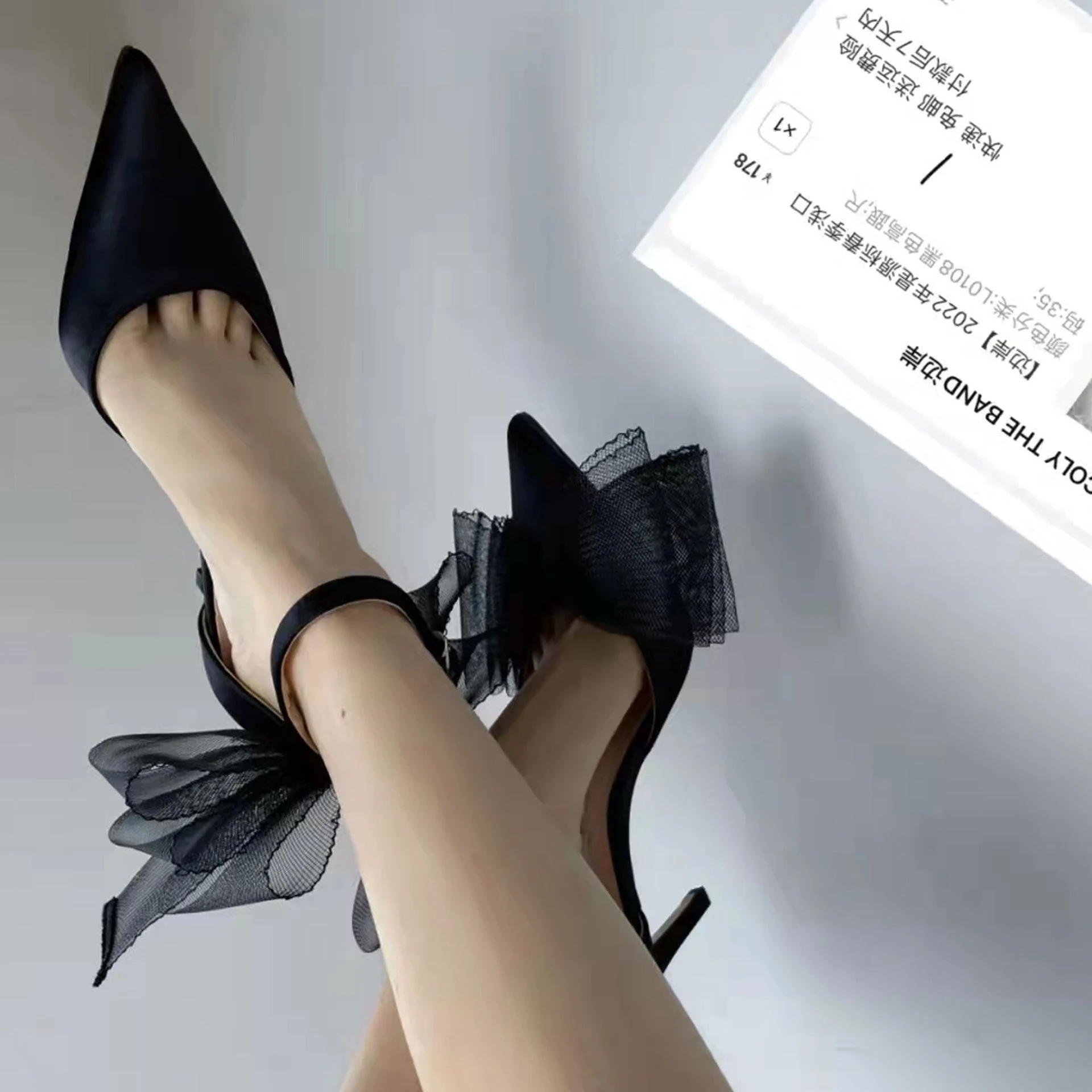 New Style Satin Bow Stiletto Heel Sandals, elegant and sophisticated. Perfect for special occasions and adding a touch o — photo 9