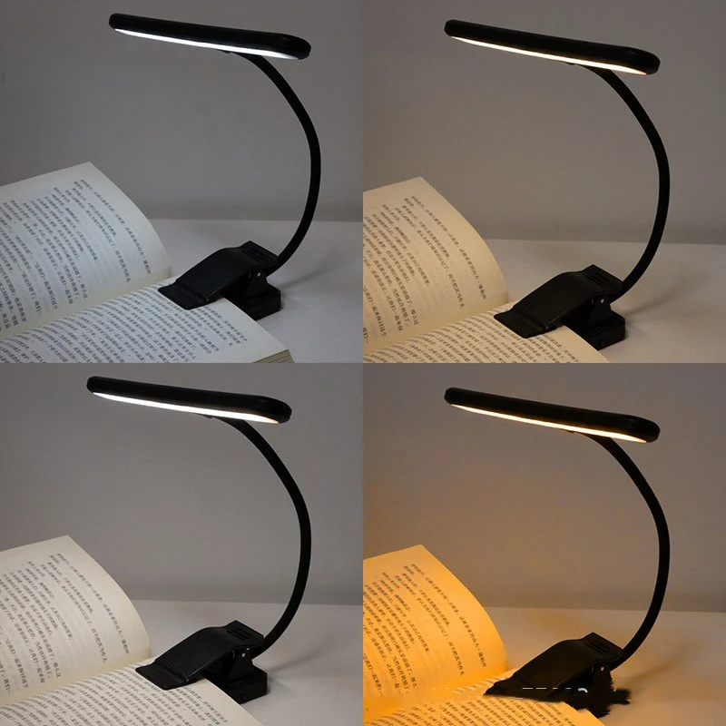 Title 2, Clip-on Reading Light with Battery Indicator. P...