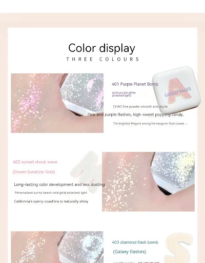 Title 4, Small White Square High Light Contour Compact G...