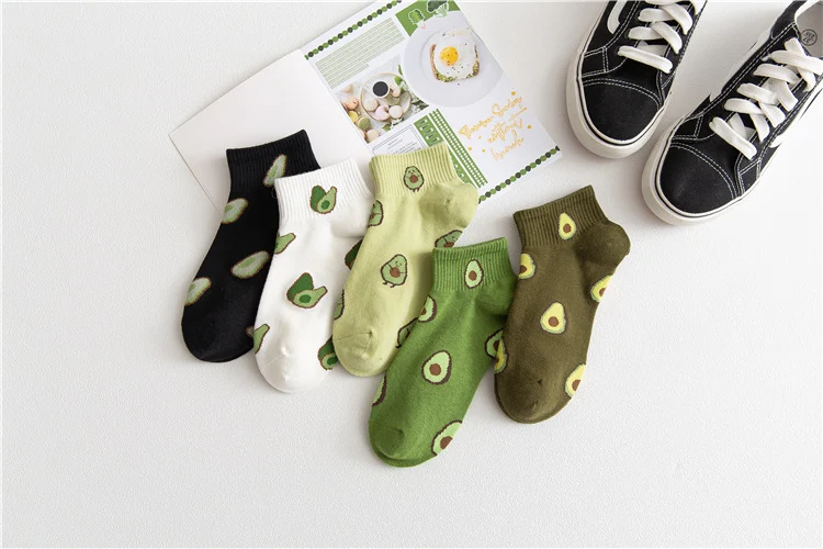 Title 18, Avocado Japanese Fruit Breathable Cotton Socks ...