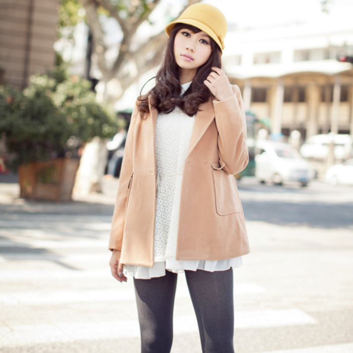 Title 2, Ladies Autumn Winter Bowknot Woolen Topper