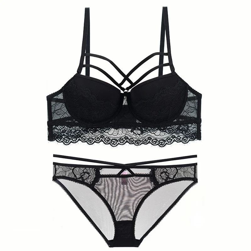 Title 3, Conjunto de sutiã grande push up feminino com s...