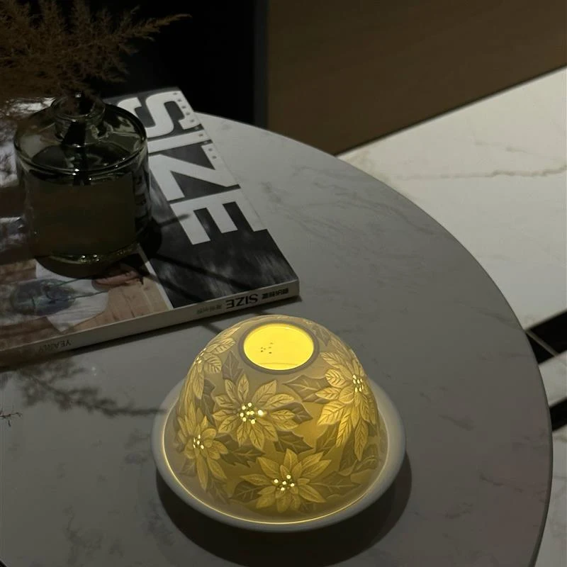 Title 3, Embossed Bone China Aromatherapy Ambience Light...
