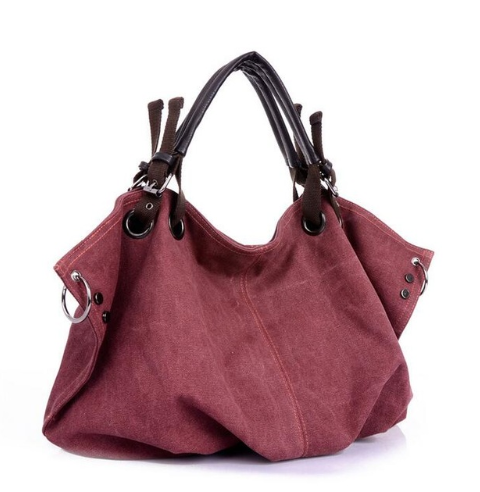 Bolso de lona grande estilo dumpling con una sola correa para mujer, cruzado, de gran capacidad y a la moda. — foto 7