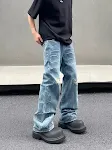 Nieuwe Gewassen Vintage Winter Ripped Jeans. De perfecte combinatie van stijl en comfort voor de winter. Ervaar de vintage look met warmte. — foto 5