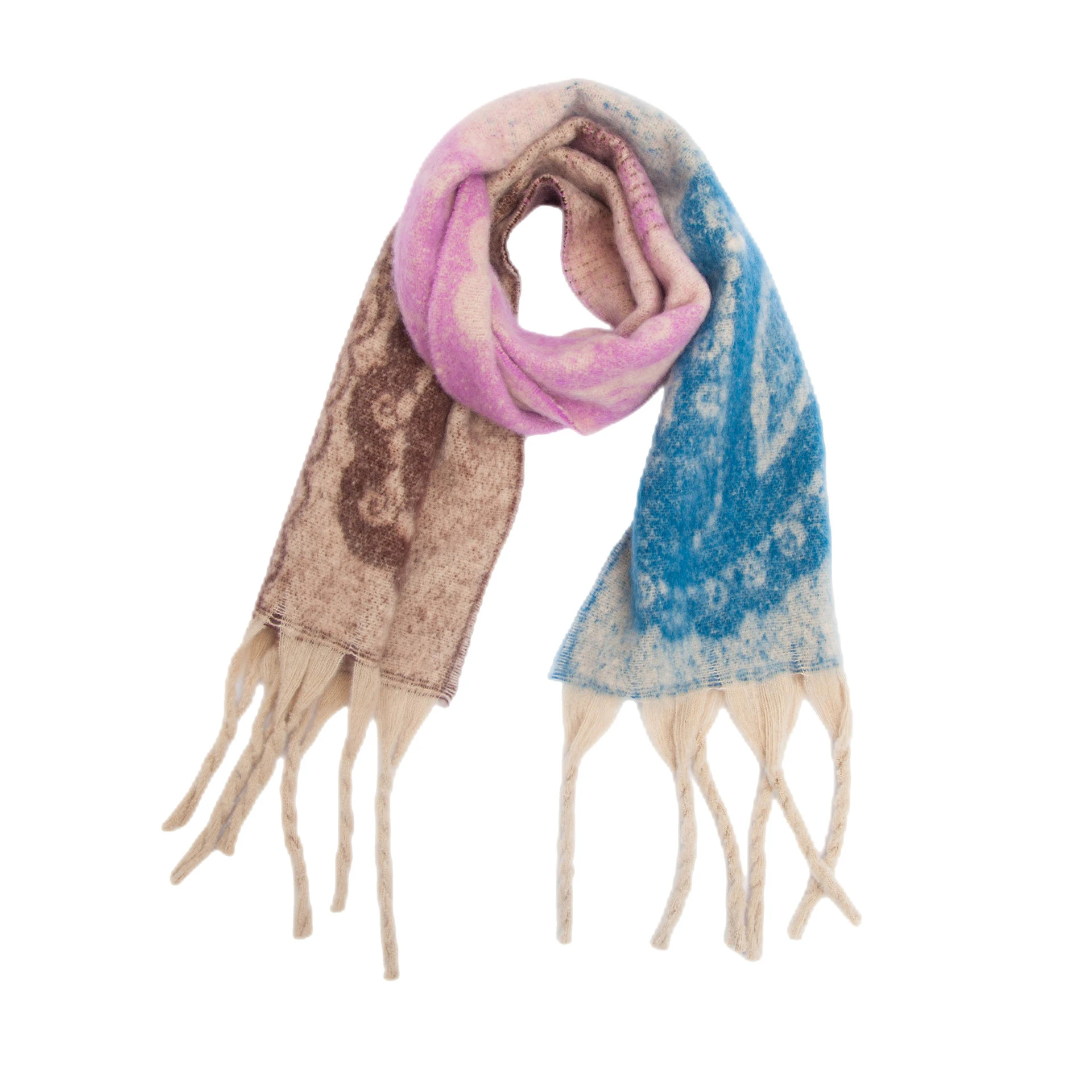 Title 12, Nieuwe dikke kwastje Paisley jacquard sjaal
