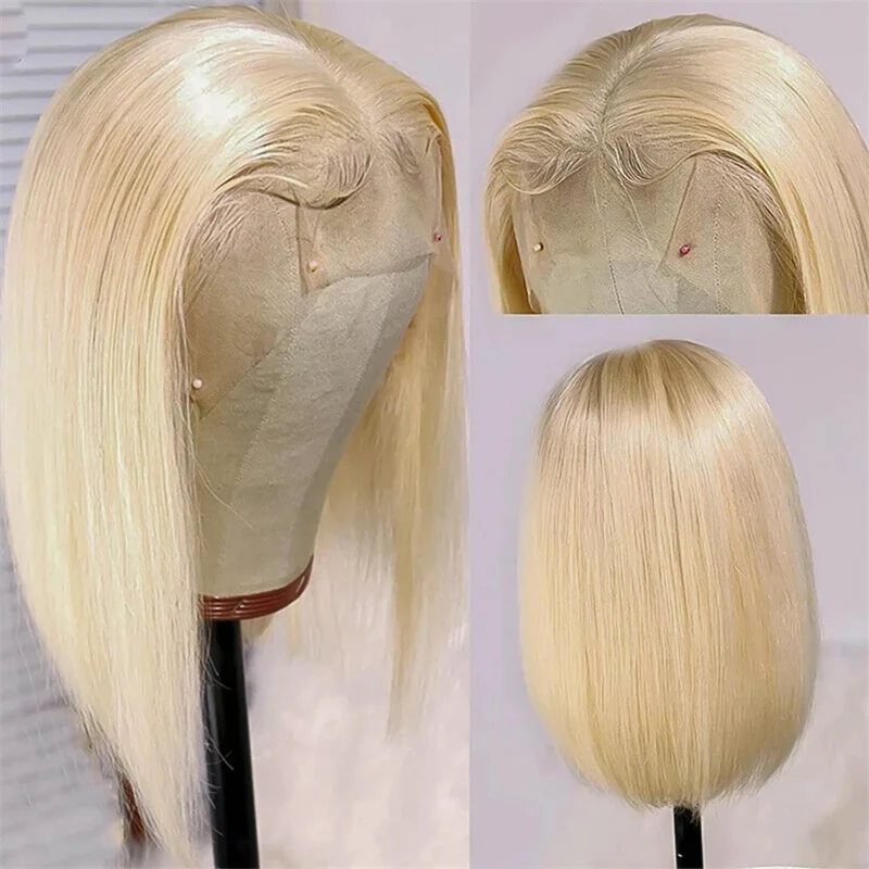 Title 5, Peruca feminina de renda em T, fibra química, f...