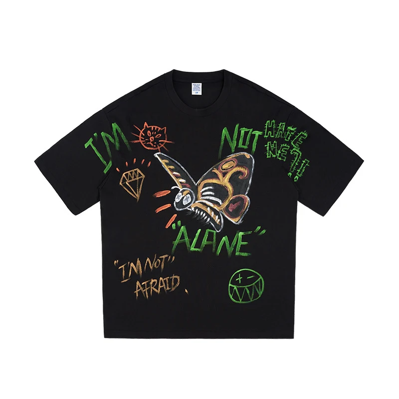 Heren T-shirt met all-over graffiti print, losse pasvorm, korte mouwen, ideaal voor een relaxte en stijlvolle look met persoonlijkheid. — foto 3