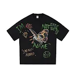 Heren T-shirt met all-over graffiti print, losse pasvorm, korte mouwen, ideaal voor een relaxte en stijlvolle look met persoonlijkheid. — foto 3