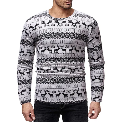 Title 8, Camiseta masculina de manga longa com gola redo...