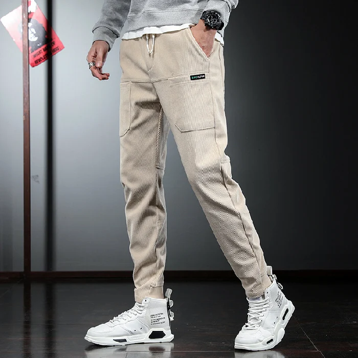 Title 8, Heren casual corduroy broek voor herfst en wint...