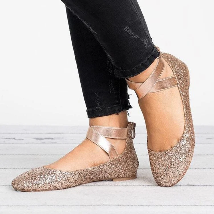 Sapatos femininos de primavera e outono com estampa de leopardo, casuais, de moda, macios, de bico redondo e tira elástica. — foto 4