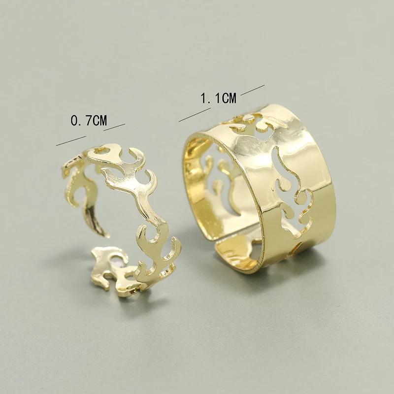 Anel de personalidade Nude Gold da moda. Destaque seu estilo com este anel dourado, elegante e perfeito para qualquer ocasião. — foto 4
