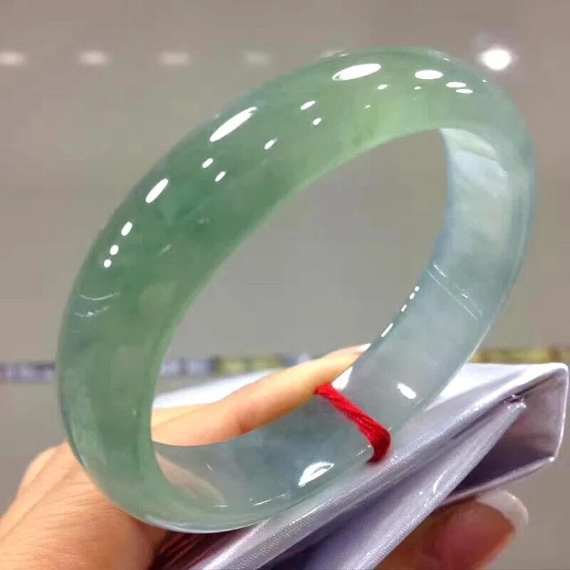 Pulseira de Jade Transparente de Gelo Hidratante Verde Claro e Verde Óleo, para uma pele radiante e com hidratação duradoura. — foto 1