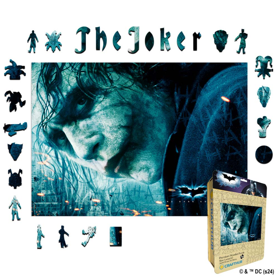 Quebra-cabeça de madeira Crafthub The Dark Knight, divirta-se montando e exiba esta obra de arte, um desafio envolvente e decorativo. — foto 7