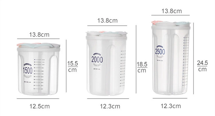 Title 2, Kitchen Whole Grains Transparent Sealed Storage...