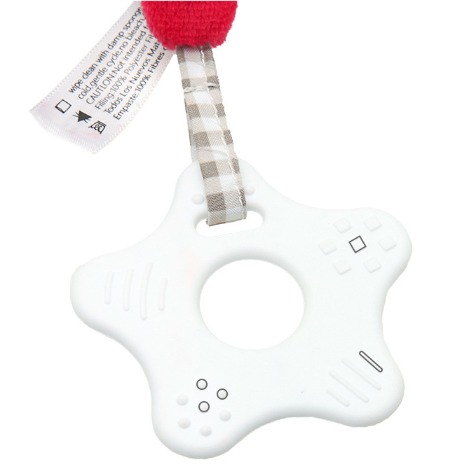 Pingente mordedor para bebês alivia a gengiva dolorida, silicone seguro sem BPA, fácil de limpar, design moderno, perfeito para dentição. — foto 3