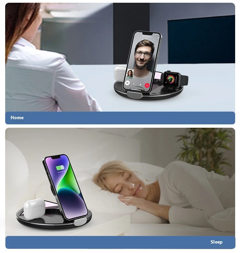 Title 9, Folding Three-in-one Wireless Charger Vertical ...
