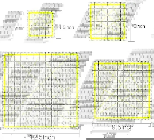 Title 4, Patchwork Ruler for Clothing Tailors Inch Stand...