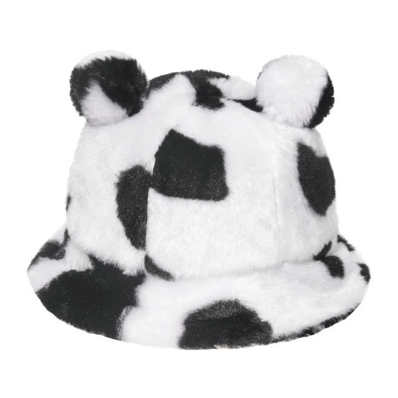 Leopard print beer oren pluche vissershoed — foto 4