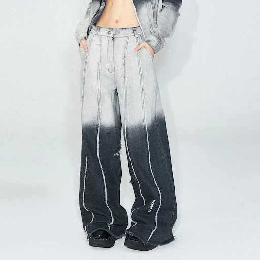 Title 13, Gradient Denim Overall Suit for Men and Women S...