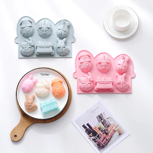 Title 2, Easter Bunny Egg Silicone Baking Mold. Bake cre...