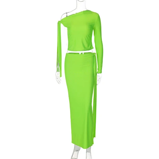 Title 8, Conjunto de duas peças com saia e laço, moda eu...