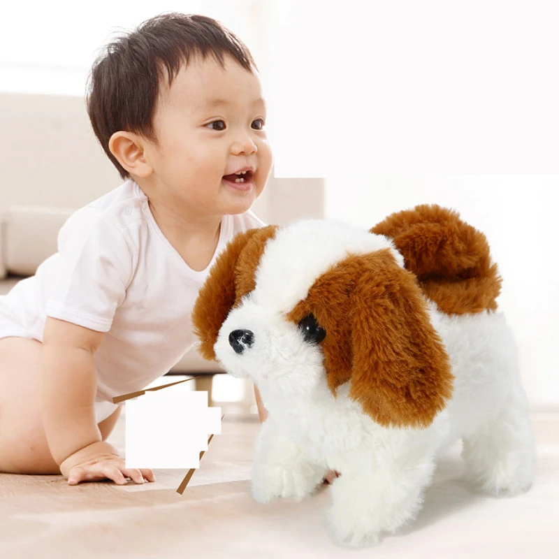 Brinquedos de pelúcia elétricos infantis Corgi Teddy Bunny. Interativos e fofinhos, ideais para crianças. Conforto, diversão e segurança garantidos. — foto 4