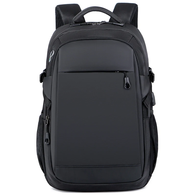 Men's Black Double-Shoulder Backpack for everyday use or travel. Offers comfort, style, and ample storage for your essen — photo 2