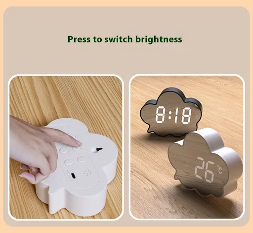 Title 8, Simple Cloud Mirror Clock, Intelligent Voice Co...