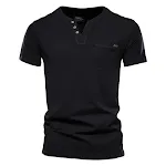 Camiseta esportiva Slim de algodão com bolso masculina Ajuste perfeito Conforto e estilo para treinos e uso diário. — foto 3