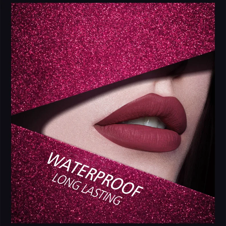12 Kleuren Matte Lipgloss Set in een geschenkdoos. Langdurig matte finish en intense kleuren voor prachtige lippen. — foto 5