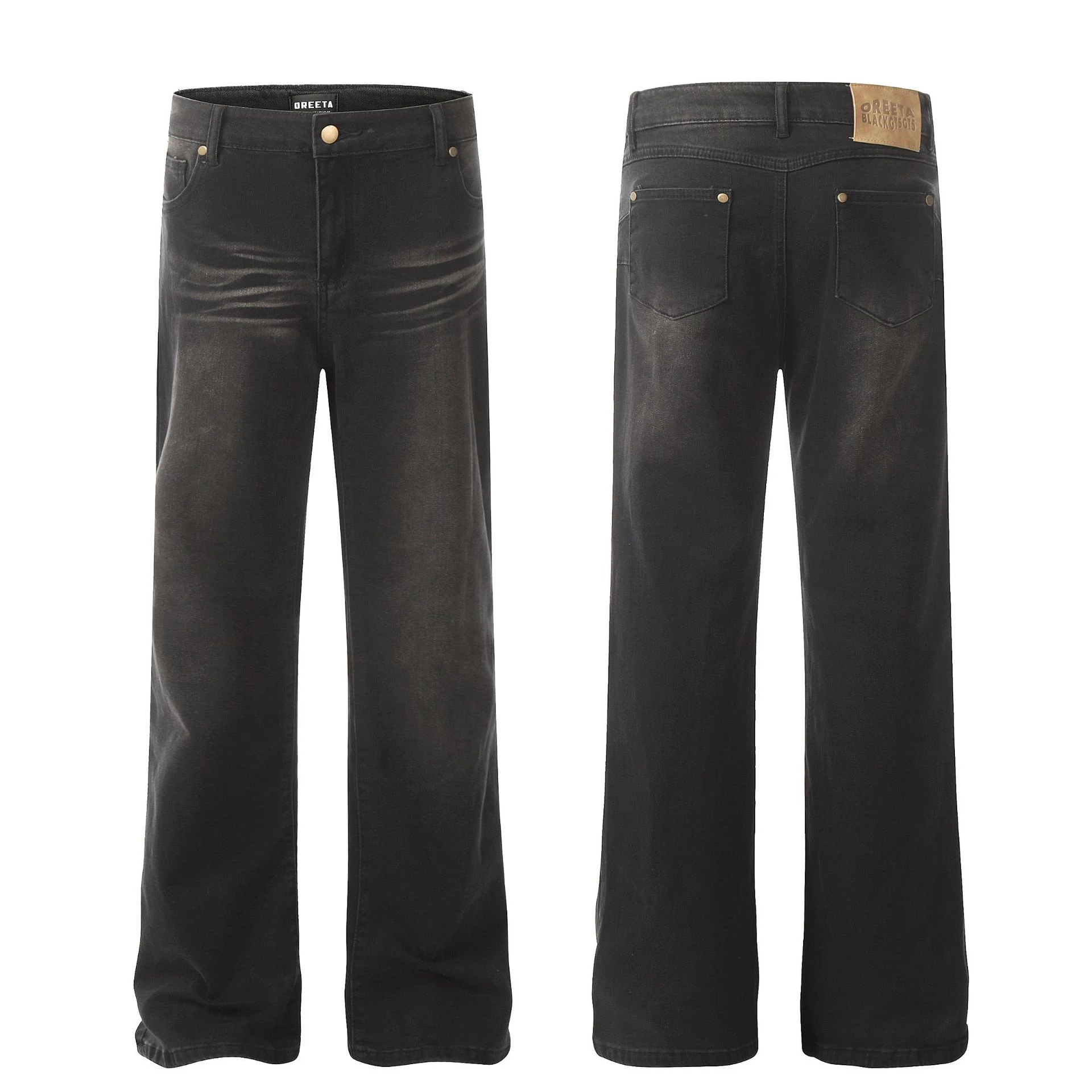 Title 5, American Washed Black Jeans With Whiskers. Ever...
