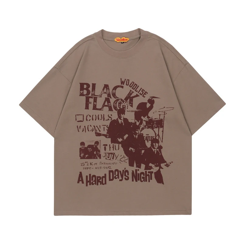 Camiseta casal estilo retro vintage americano manga curta. Conforto e estilo para você e seu amor, perfeita para um visual urbano e despojado. — foto 9