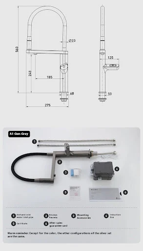 Title 2, Intelligent Induction Kitchen Faucet for Househ...