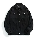 Men's Draping Corduroy Coat with Letter Embroidery, perfect for a stylish and comfortable winter look. Offers warmth and — photo 1