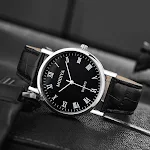 Relógio de quartzo simples com cinto para homens. Combina estilo e funcionalidade, oferecendo precisão e um visual elegante para o dia a dia. — foto 6