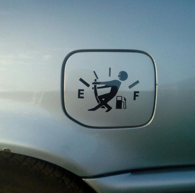 Insufficient oil and empty fuel truck stickers. Alert drivers and operators to fuel issues for increased safety. Easy to — photo 4