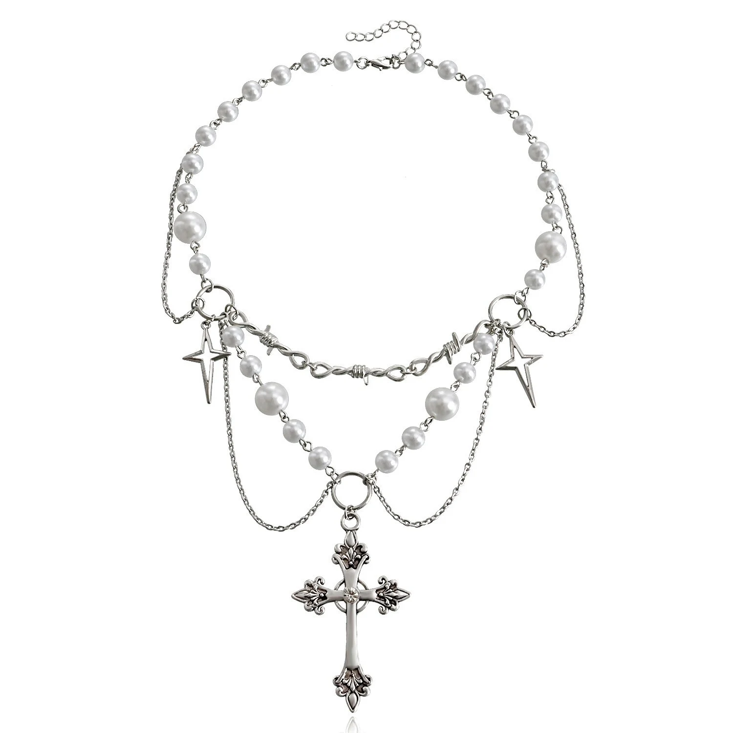 Colar cruzado feminino com borla brilhante de camada dupla, amor e borboleta, combina com tudo, ideal para mulheres que buscam estilo e elegância em um acessório. — foto 32