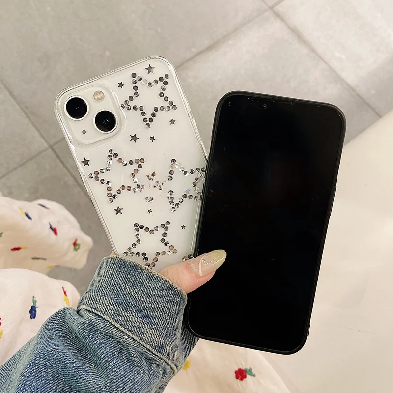 Title 2, Capa para celular XINGX preta com strass, epoxy...