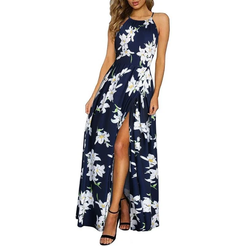Title 4, Womens Sleeveless Halter Strap Printing Beach ...
