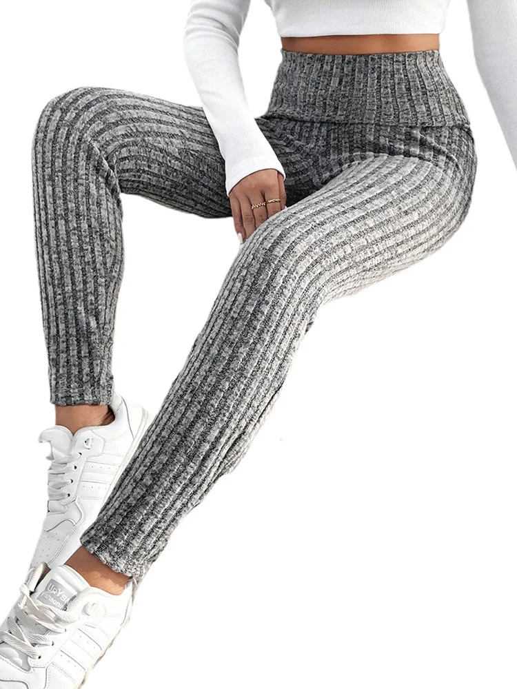 Dames casual leggings met hoge taille en effen kleur. Strakke pasvorm, perfect voor dagelijks gebruik en eindeloze combinaties. — foto 3