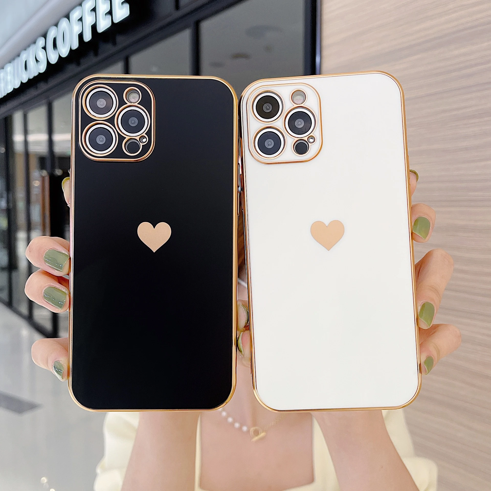 Capa para casal Xs78p com eletrodeposição fosca, pequeno amor. Proteção e estilo, presente ideal para casais apaixonados. — foto 3
