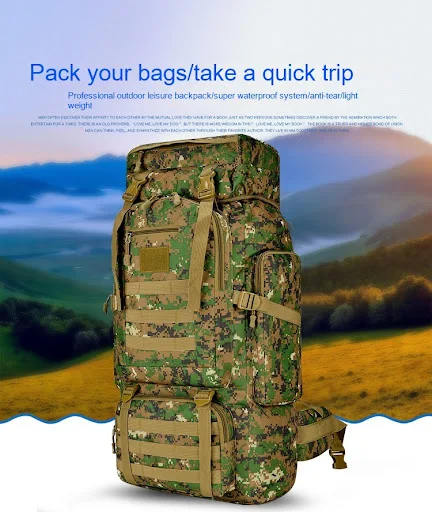 Title 25, Mochila de montañismo camuflaje para exteriores...
