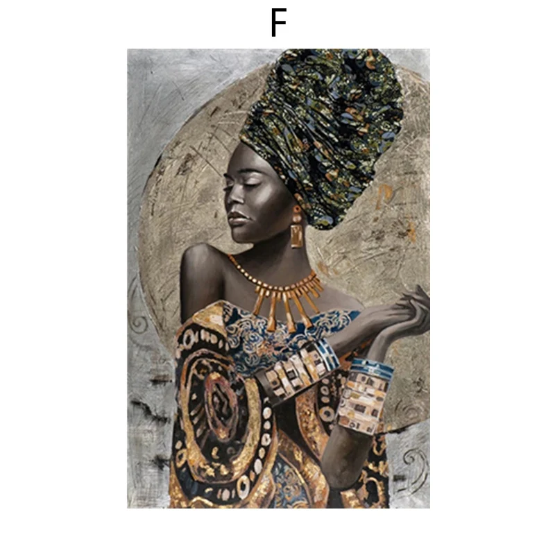 Decoração de sala com pintura em tela de grafite abstrata de beleza africana, ideal para sala de estar, adicionando um toque artístico. — foto 3