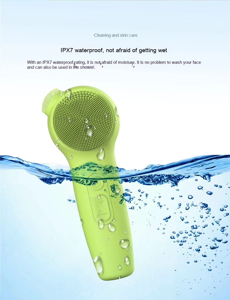 Elektrische Ultrasone Gezichtsreiniger Waterdichte Gezichtsbürstel Pore Cleaning Zachte Exfoliatie Stralende Huid Dagelijks Gebruik — foto 5