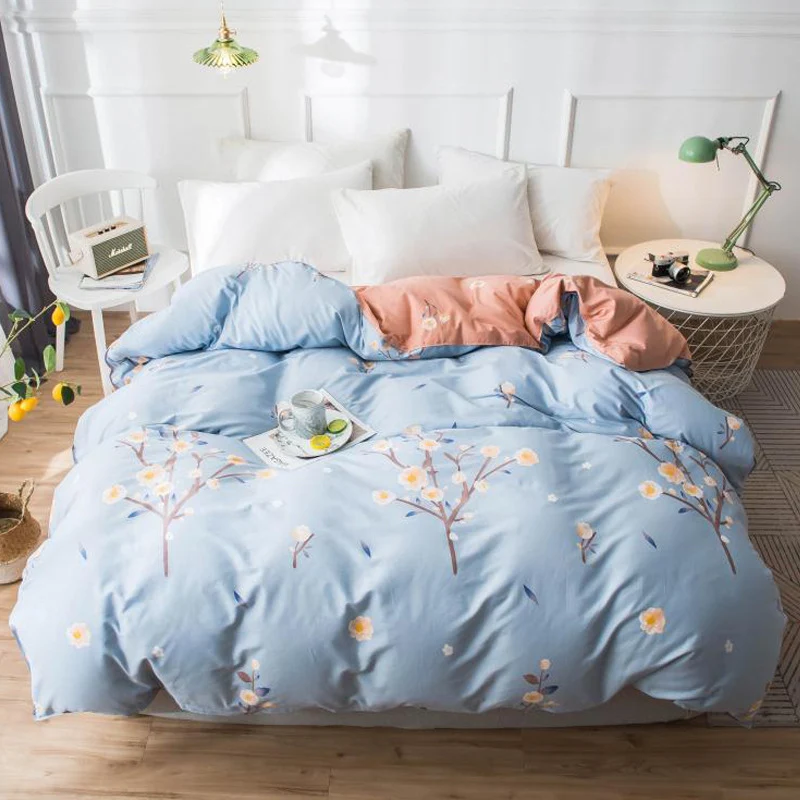 Title 4, Cotton twill printed quilt cover bed sheet pill...