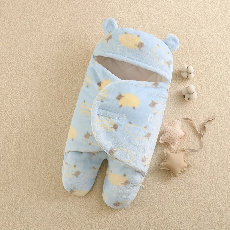 Cobertor Cuddle Quilt para bebê recém-nascido, flanela espessa e macia, ideal para aconchegar e aquecer o seu pequeno tesouro — foto 6